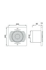 Banyo ve Tuvalet Aspiratörü 15cm 150'lük Horoz Elektrik