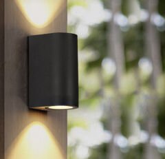 DEKORATİF SİYAH DUVAR APLİK ÇİFT YÖNLÜ 2 ADET LED AMPUL DAHİL 4000K GÜNIŞIĞI MİRA ZRP 13645
