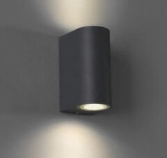 DEKORATİF SİYAH DUVAR APLİK ÇİFT YÖNLÜ 2 ADET LED AMPUL DAHİL 4000K GÜNIŞIĞI MİRA ZRP 13645