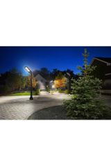 100w Siyah Led Solar Sokak Armatür Beyaz Işık