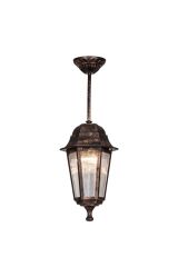 Dekoratif Optik Altıgen Bakır Sarkıt Armatür Aplik 20cm X 46cm