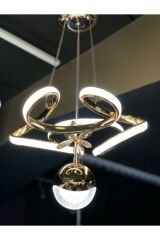 Modern Tekli Sarkıt Power Led Avize Concept Ürün Gold Sarı Ledli Avize