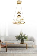 Sarkıt Power Led Avize Gold Sarı Ledli Avize
