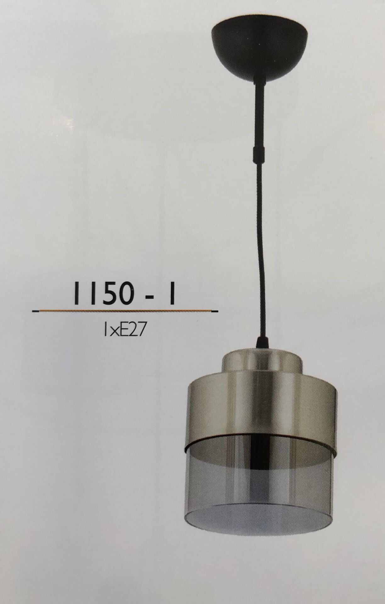 RÜYA TEKLİ FÜME 1150-1 E27 FÜME CAMLI