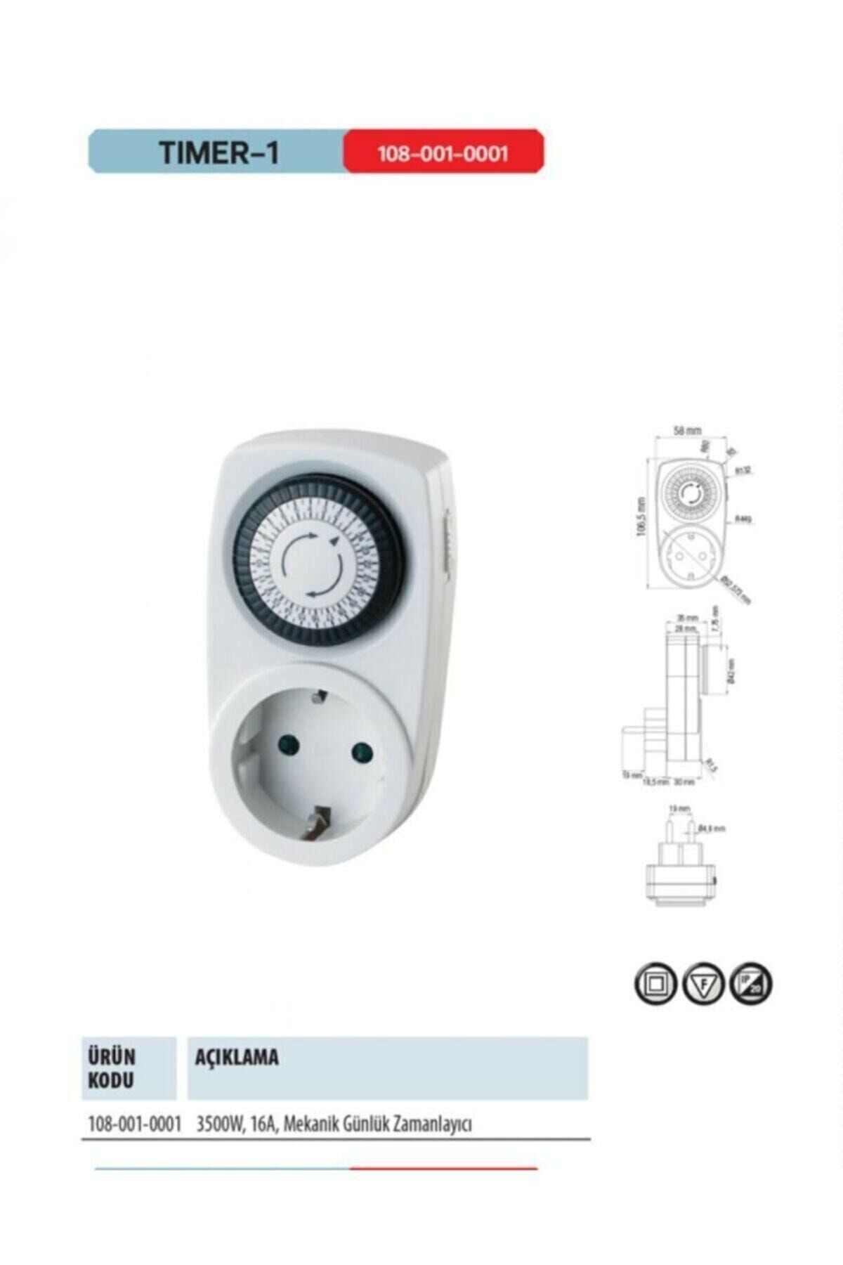 Timer 3500w Mekanik Günlük Zaman Saati