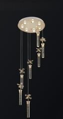 Kelebek Sarkıt Gold Led AVİZE 9’lu