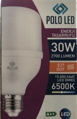 30W BEYAZ TORCH LED AMPÜL 6500 K POLO LED