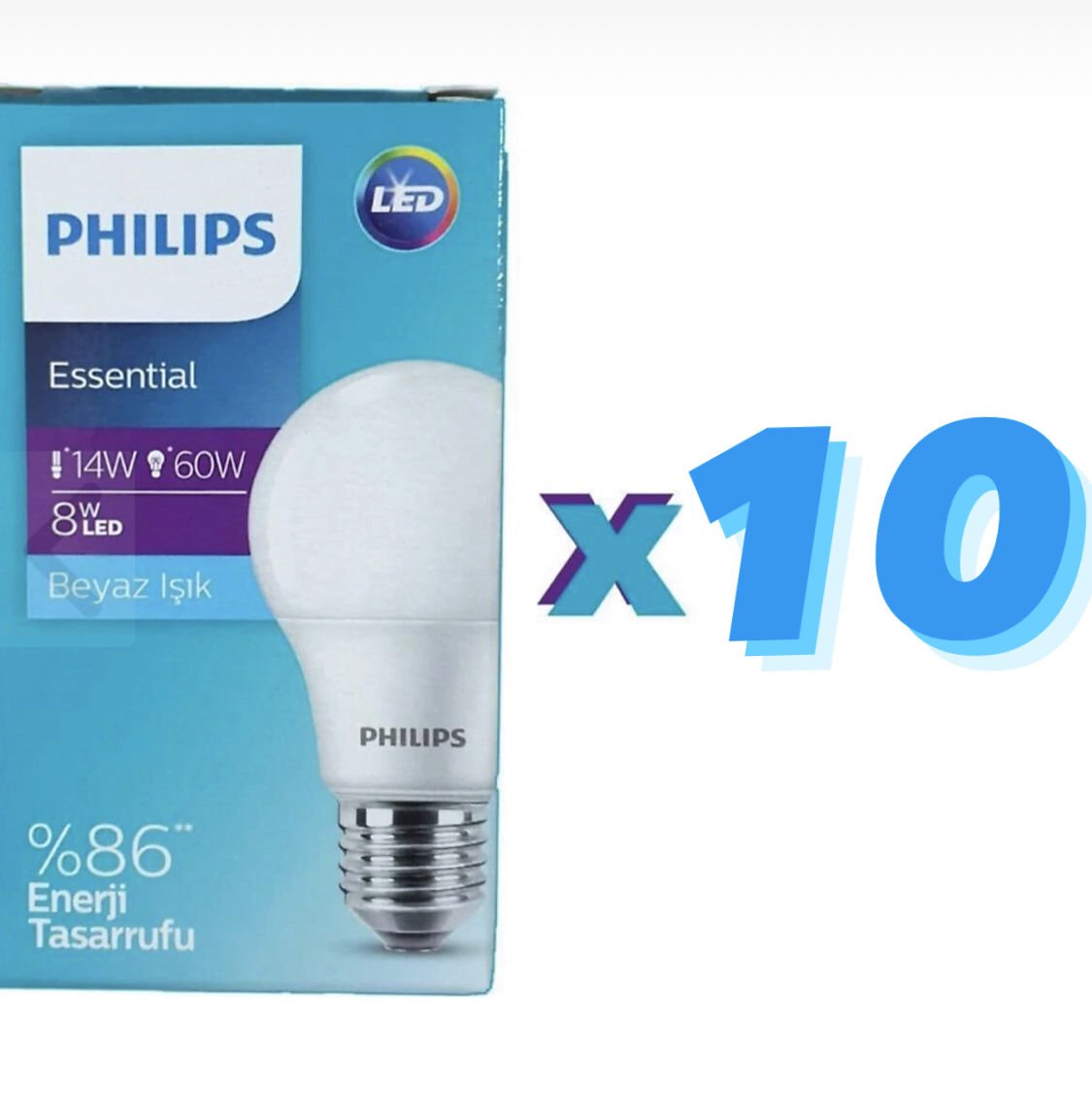 10 ADET PHILIPS LED AMPÜL
