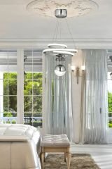 Modern Tekli Sarkıt Power Led Krom Beyaz Işık Kelebekli KodAD-027Krom Prestige