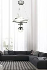 Modern Tekli Sarkıt Power Led Krom Beyaz Işık Kelebekli KodAD-027Krom Prestige